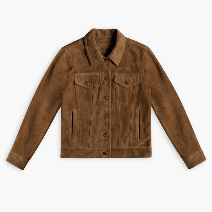 Suede Trucker Jacket | Dusty