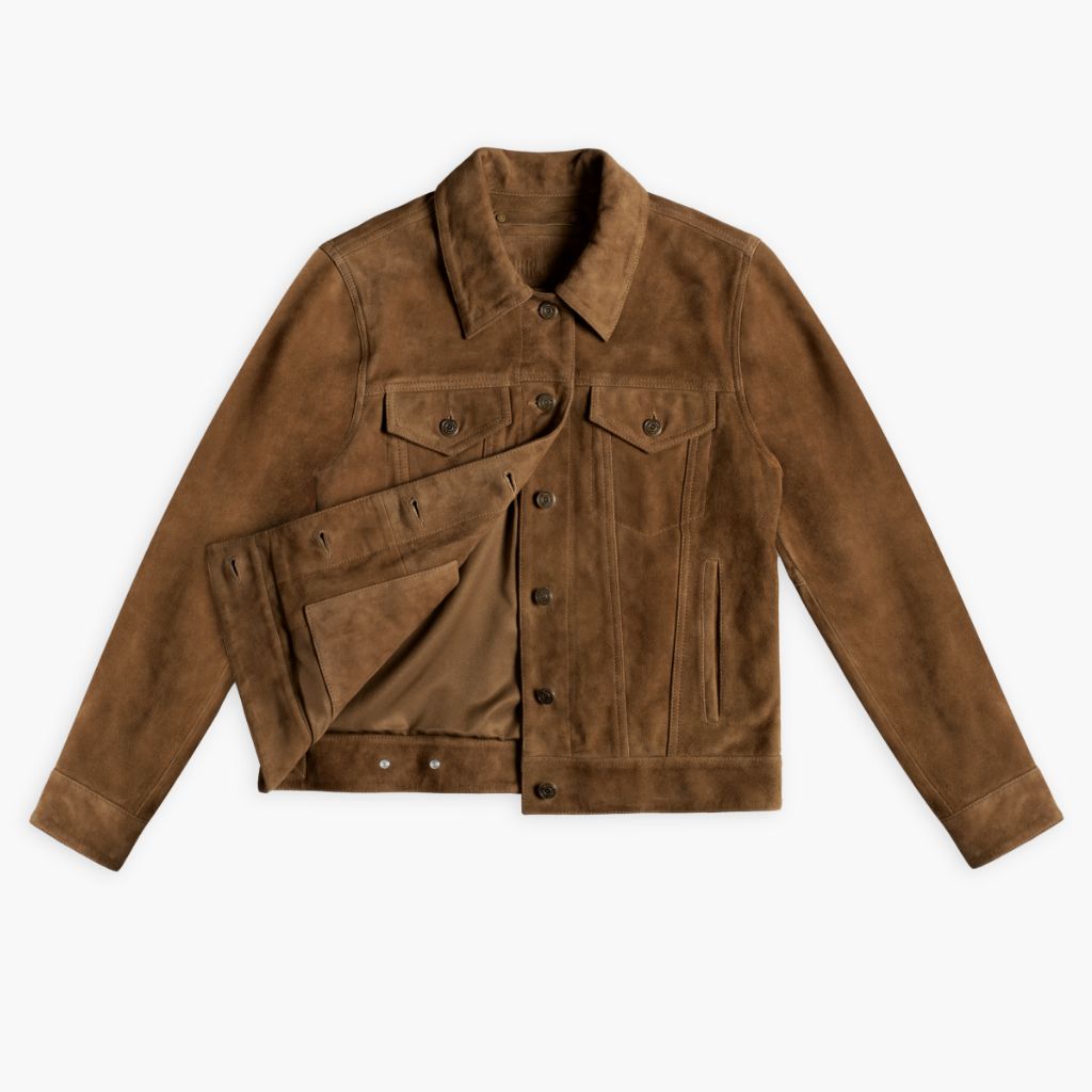 Suede Trucker Jacket | Dusty