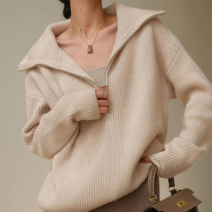 ANALEA | CASHMERE SWEATER WITH ZIPPER