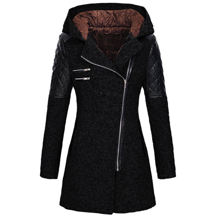 Megan - Mid-Length Jacket with Asymmetrical Zipper