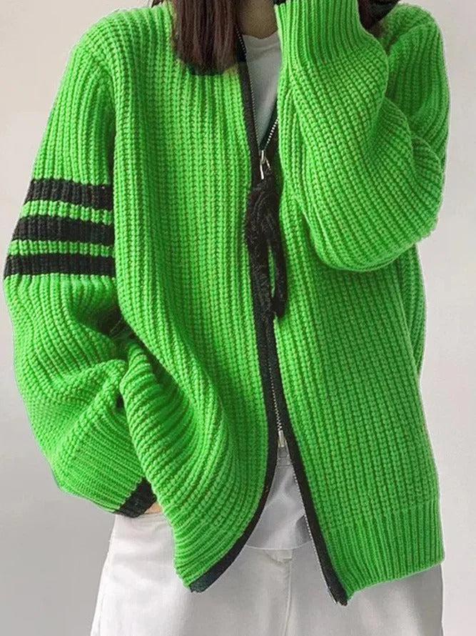 Green High Neck Sweater