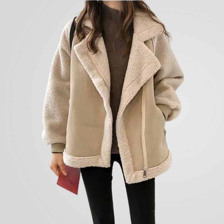 Ezza | Cozy Chic Winter Coat with Luxurious Suede Look