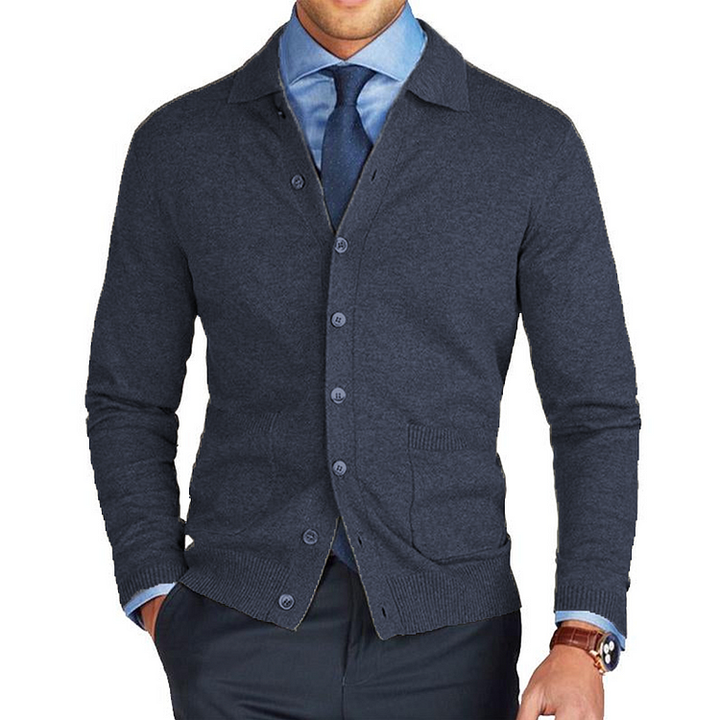 Benny – Classic Lapel Pocket Knitted Cardigan