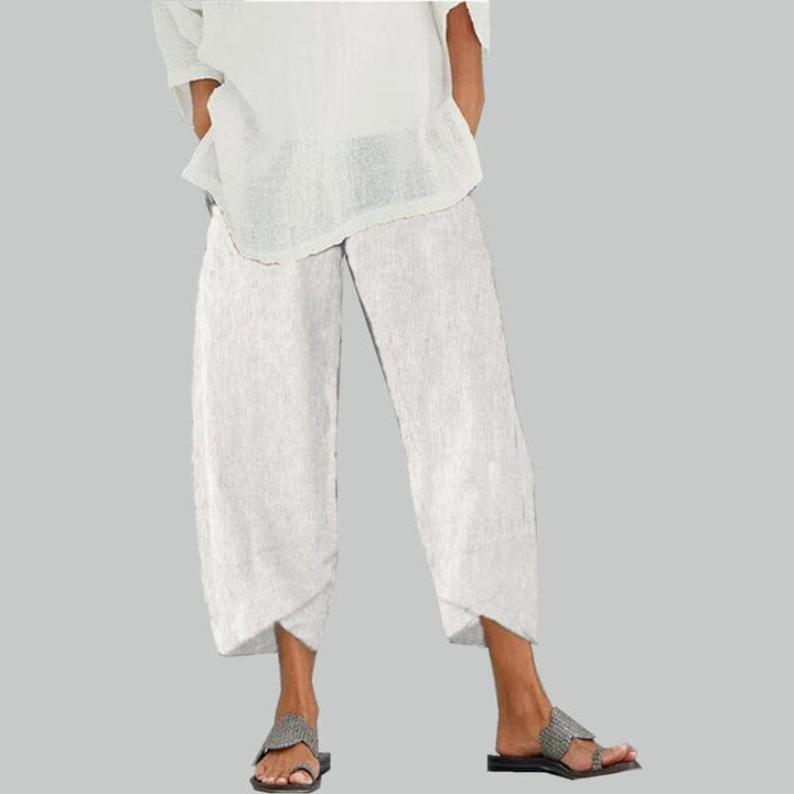 Casual Pants Made from Cotton and Linen