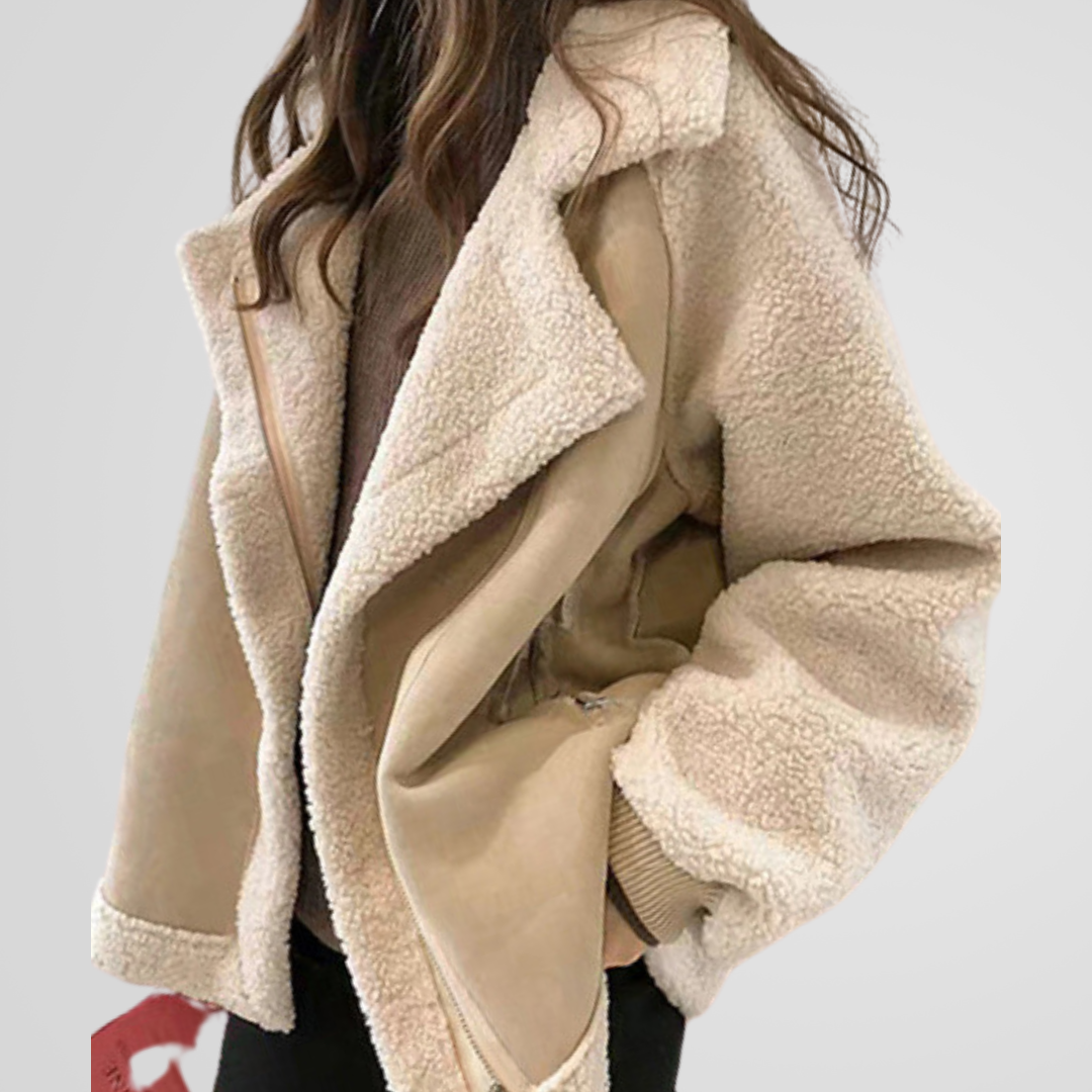 Ezza | Cozy Chic Winter Coat with Luxurious Suede Look