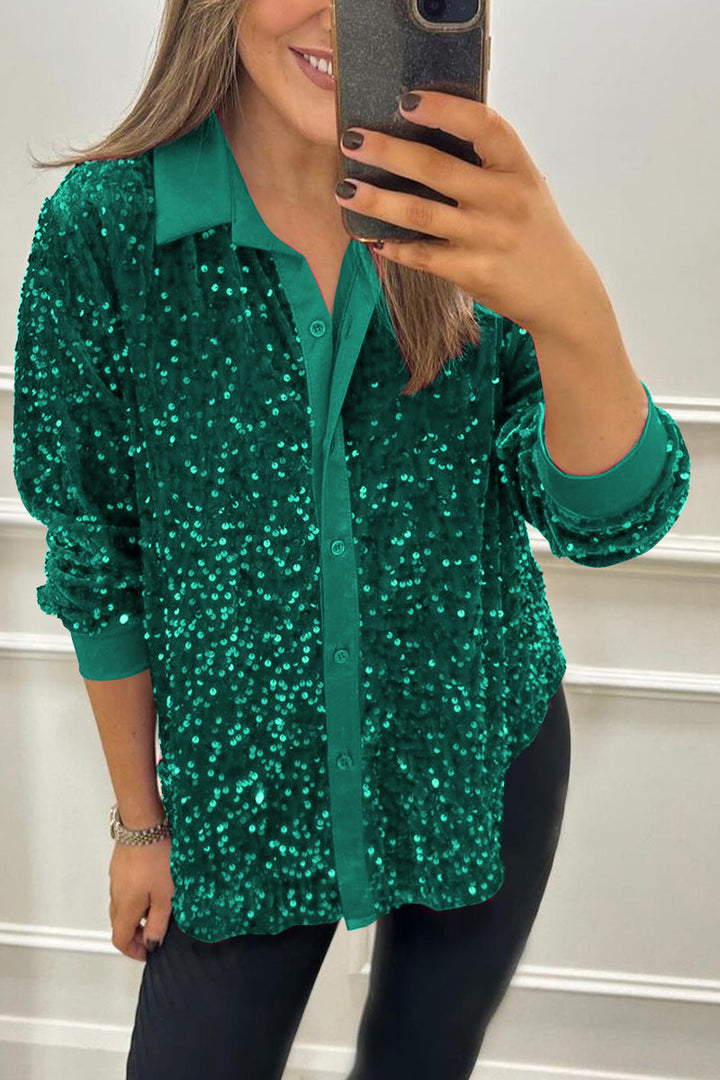 Nikki - Sparkling Blouse for the Holidays