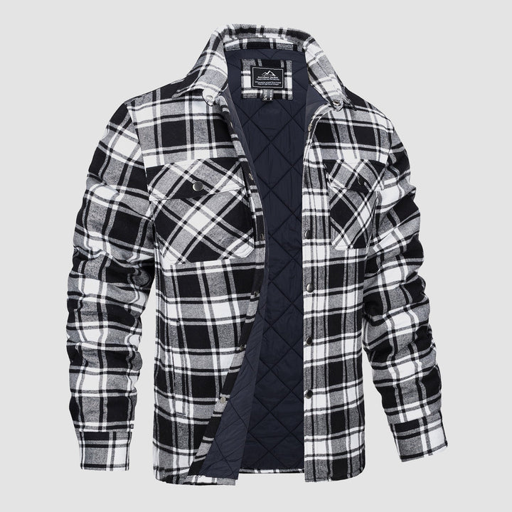 Versatile Design Checkered Bomber Jacket