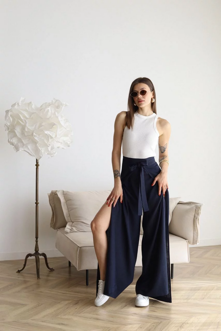 Liza | Wide-Leg Linen Pants