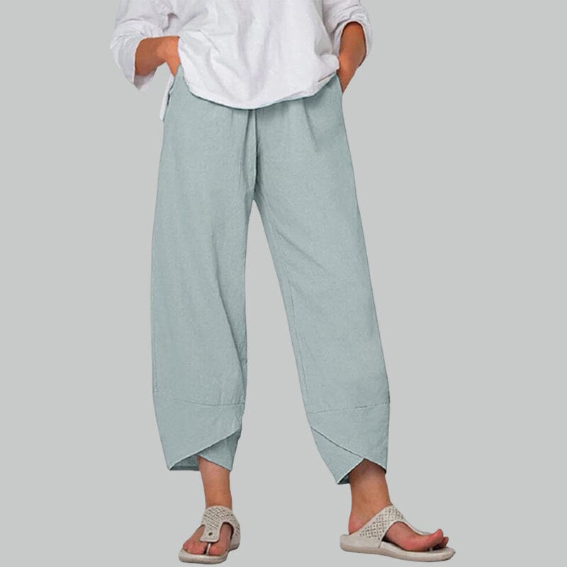 Casual Pants Made from Cotton and Linen