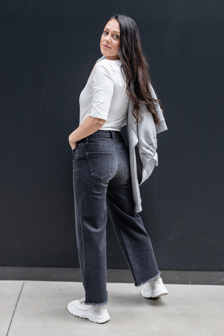 Jeans | Clara Bea FLARED - Chrome Gray