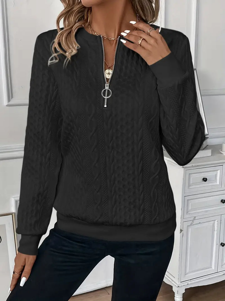 Vivienne™ | Elegant zip jumper for comfort and style