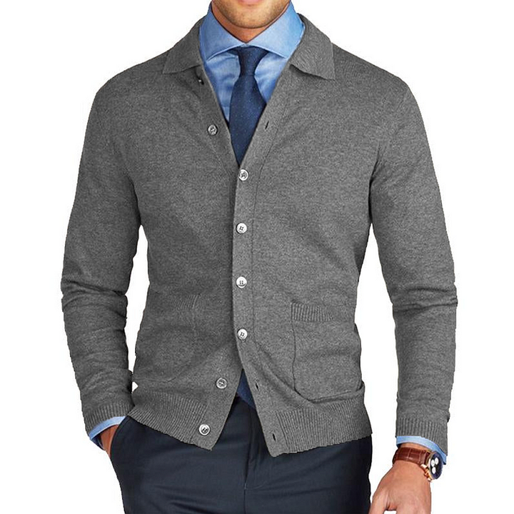 Benny – Classic Lapel Pocket Knitted Cardigan