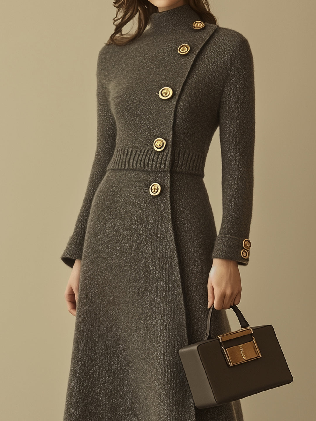 Sophia | Elegant Turtleneck Knitted Dress