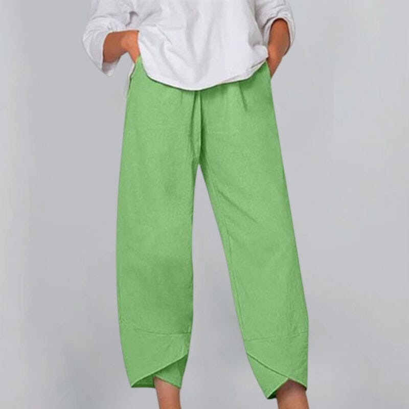 Casual Pants Made from Cotton and Linen