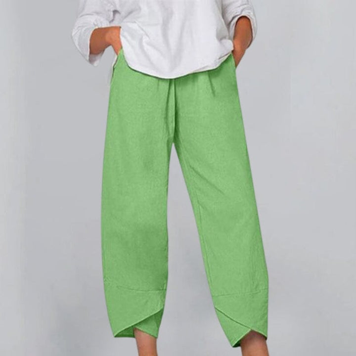 Casual Pants Made from Cotton and Linen