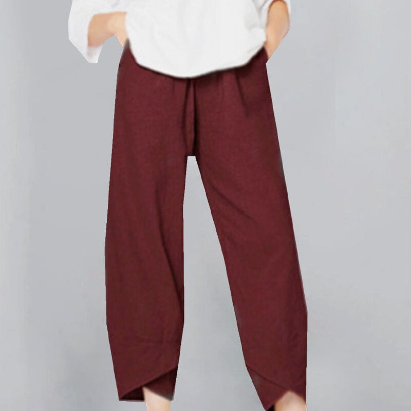 Casual Pants Made from Cotton and Linen