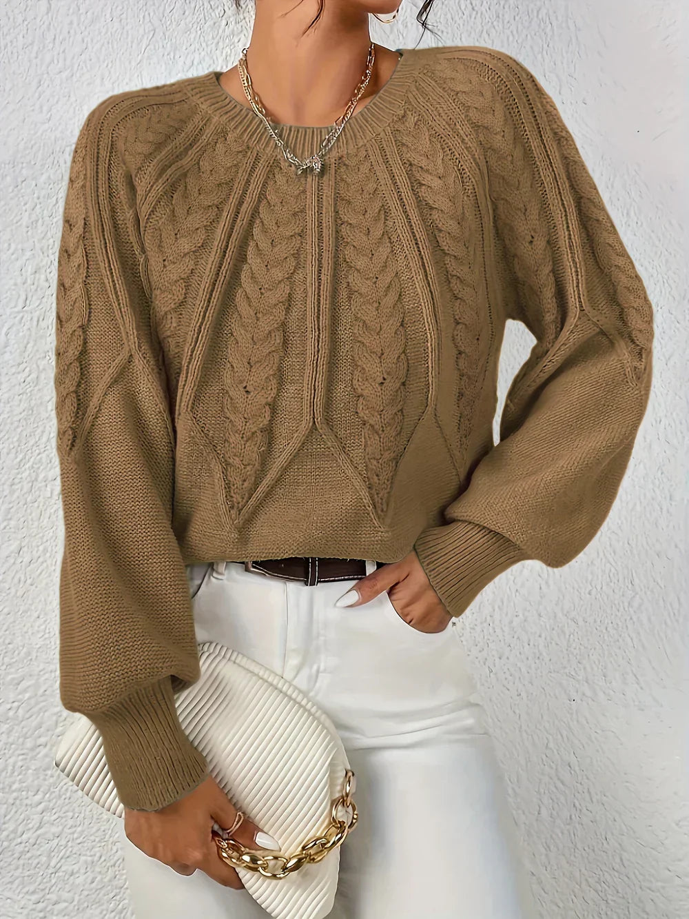 AMELIE™ | Casual and Elegant Braided Sweater