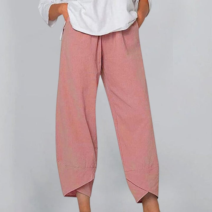 Casual Pants Made from Cotton and Linen