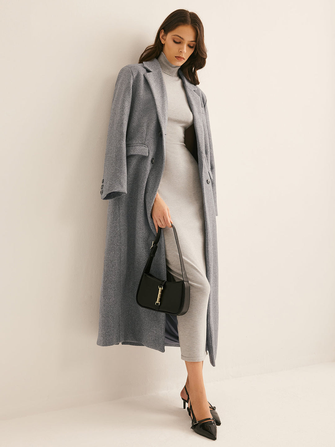 Lapel Long Coat