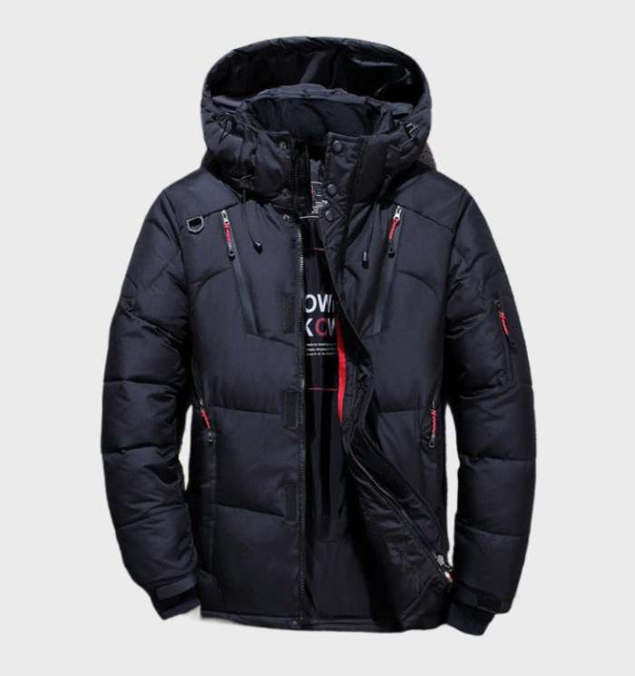 Timothy - Thick and Warm, Windproof and Waterproof Duck Down Jacket with Hood and Pockets