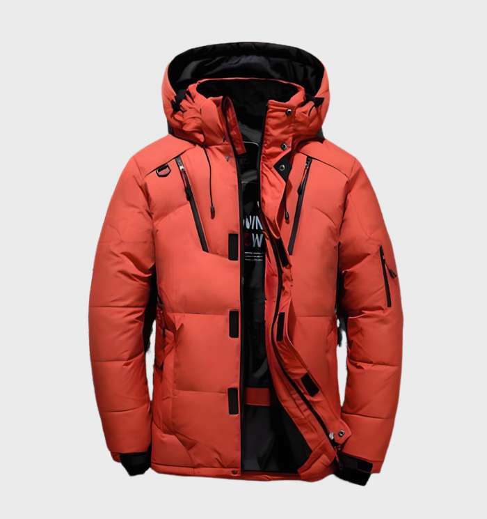 Timothy - Thick and Warm, Windproof and Waterproof Duck Down Jacket with Hood and Pockets