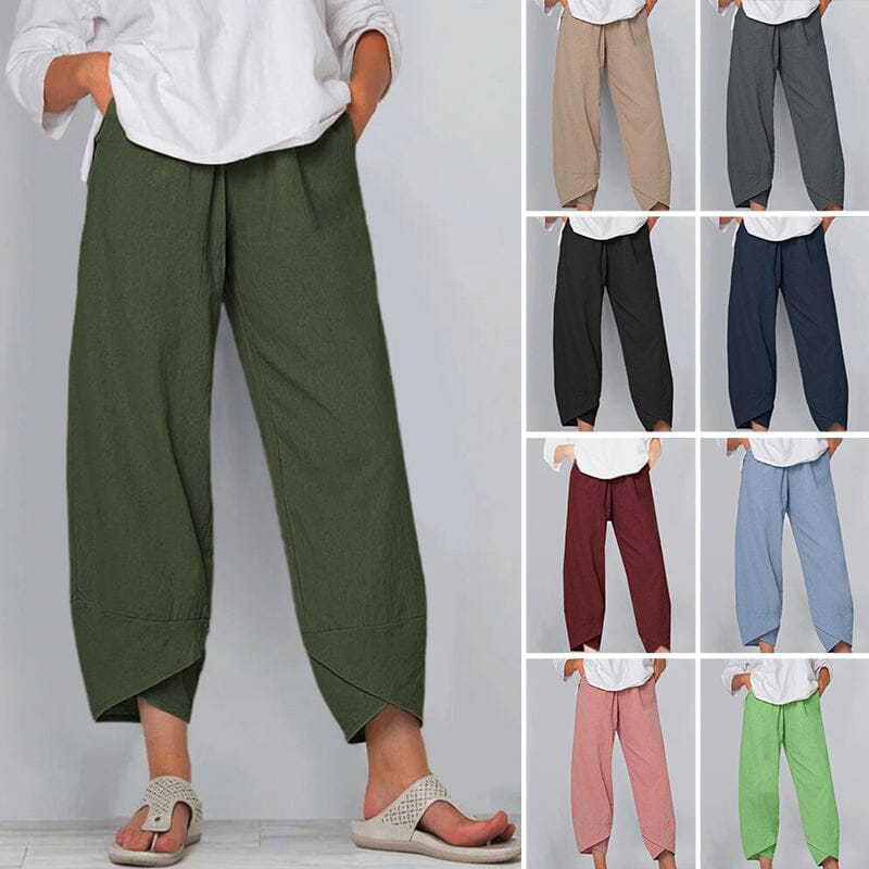 Casual Pants Made from Cotton and Linen