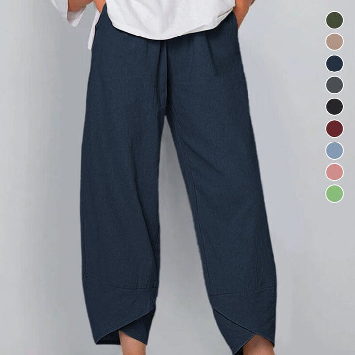 Casual Pants Made from Cotton and Linen