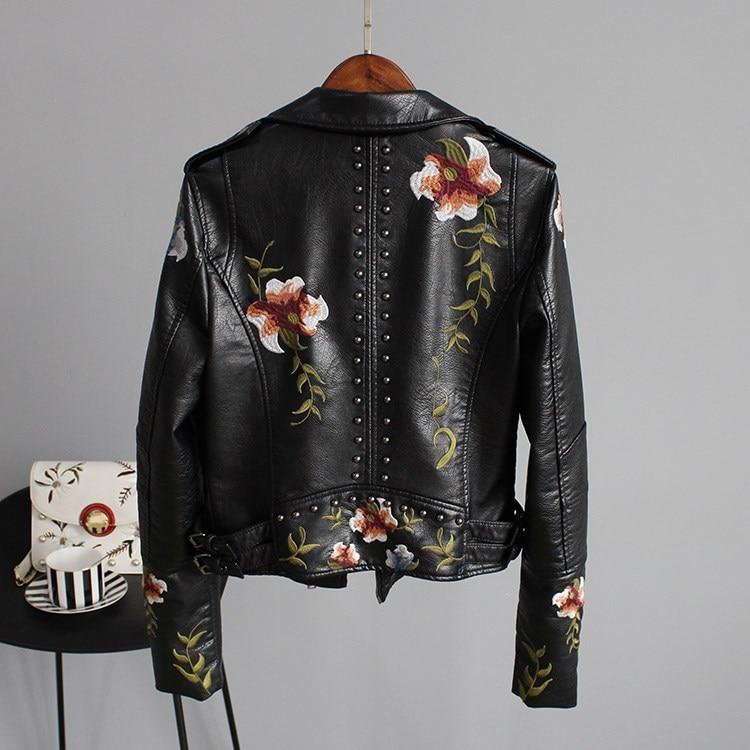 Lora | Floral Leather Jacket