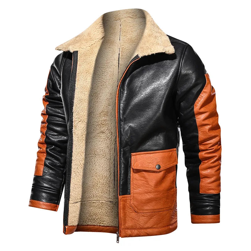 Carlo™ | Men's Winter Faux Leather Jacket