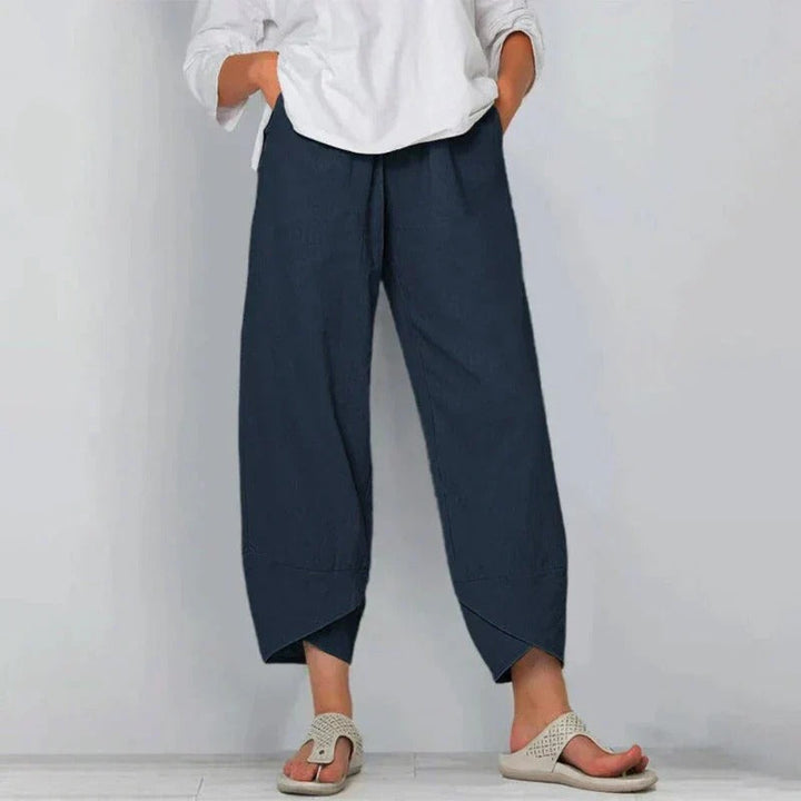 Natalie Chic Cotton & Linen Trousers