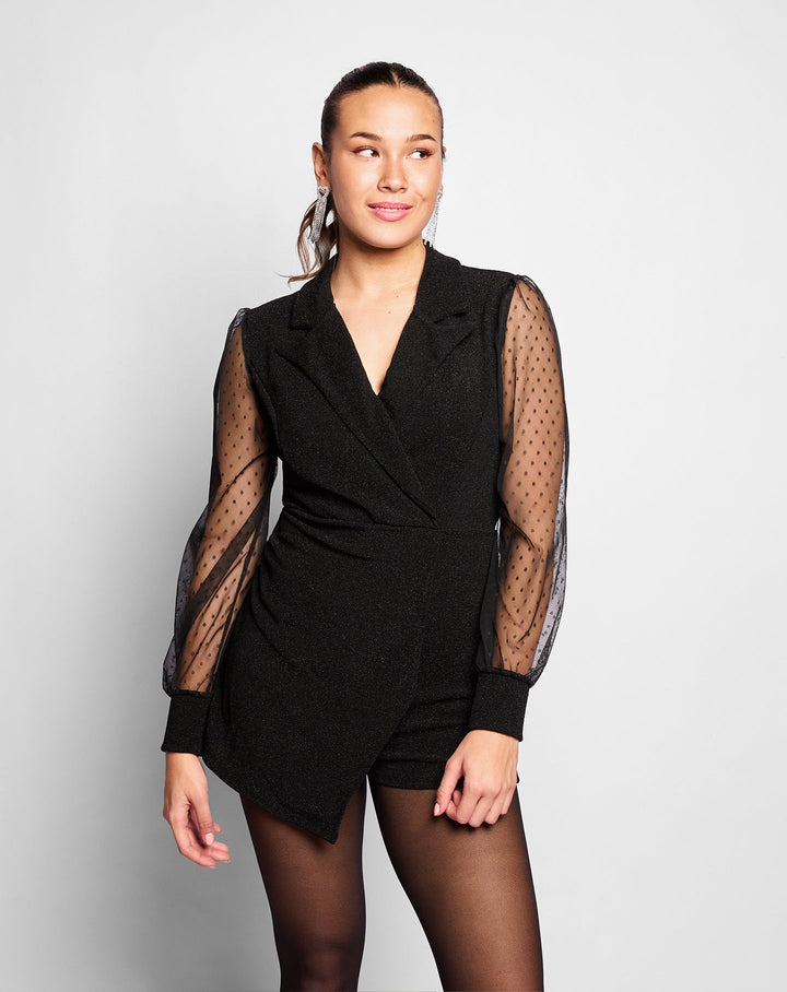 ROSE PLAYSUIT BLACK