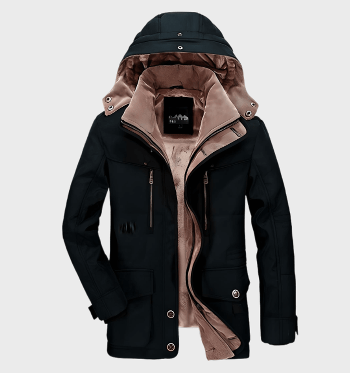 Nelson - Thick Winter Men's Jacket with Hood and Deep Pockets