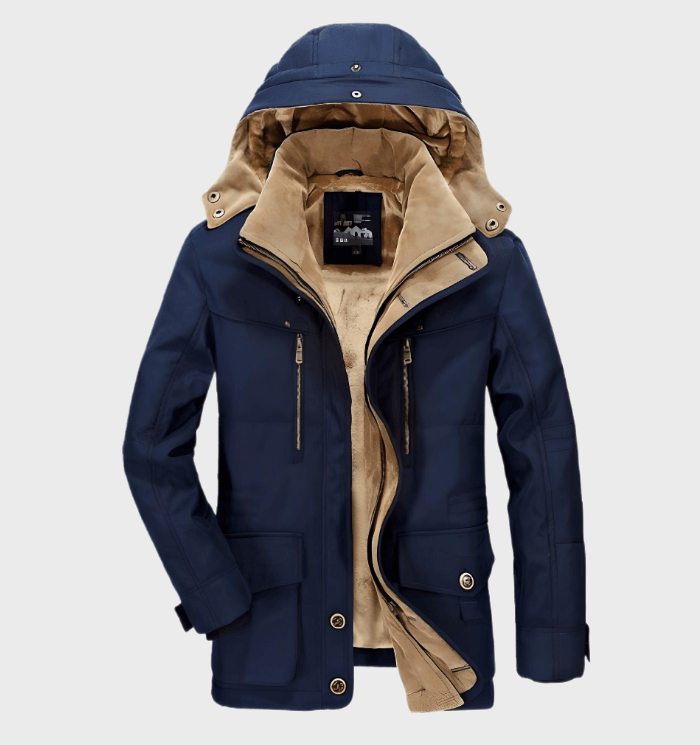 Nelson - Thick Winter Men's Jacket with Hood and Deep Pockets