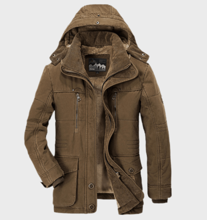 Nelson - Thick Winter Men's Jacket with Hood and Deep Pockets