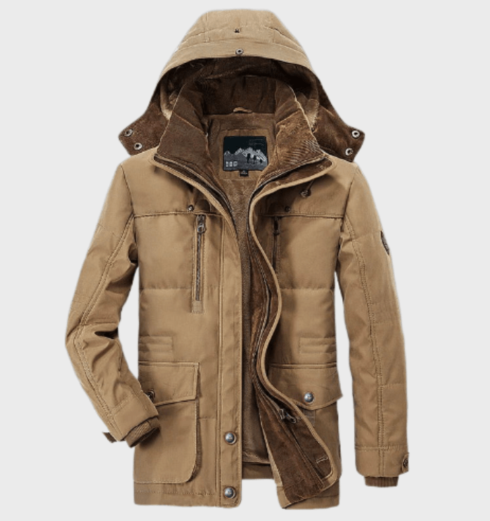 Nelson - Thick Winter Men's Jacket with Hood and Deep Pockets