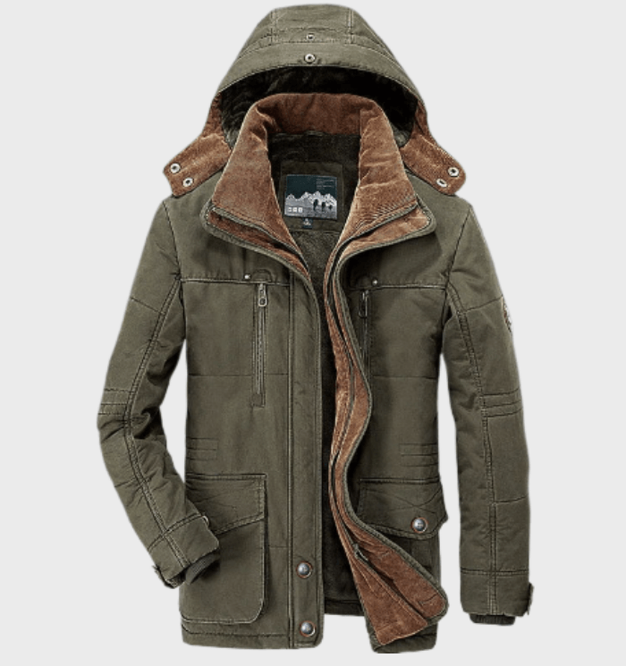 Nelson - Thick Winter Men's Jacket with Hood and Deep Pockets