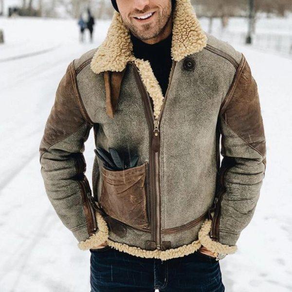 Zack - Leather Jacket with Integrated Sheepskin