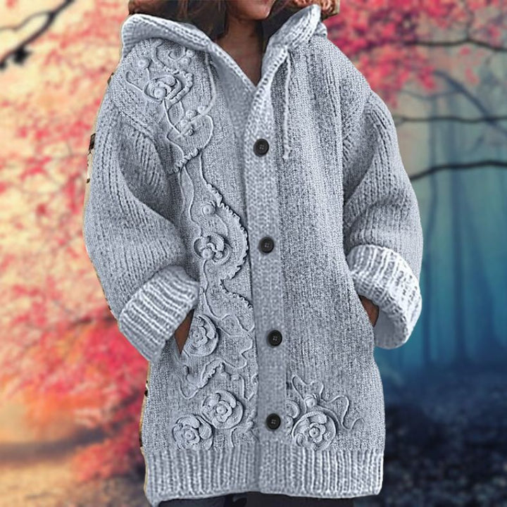 Janet™ - Warm Women’s Pullover with Button Placket and Hood