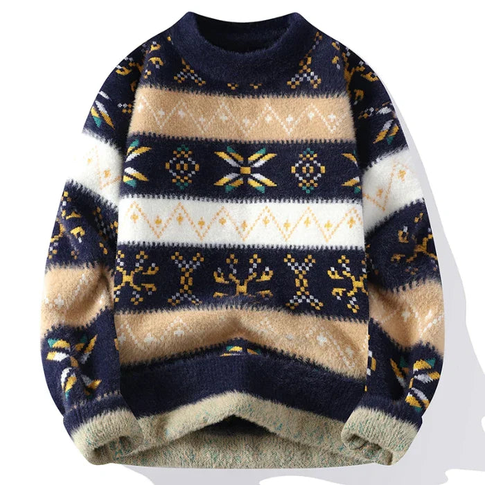 Le Clair™ | Vintage Printed Cashmere Sweater for Men