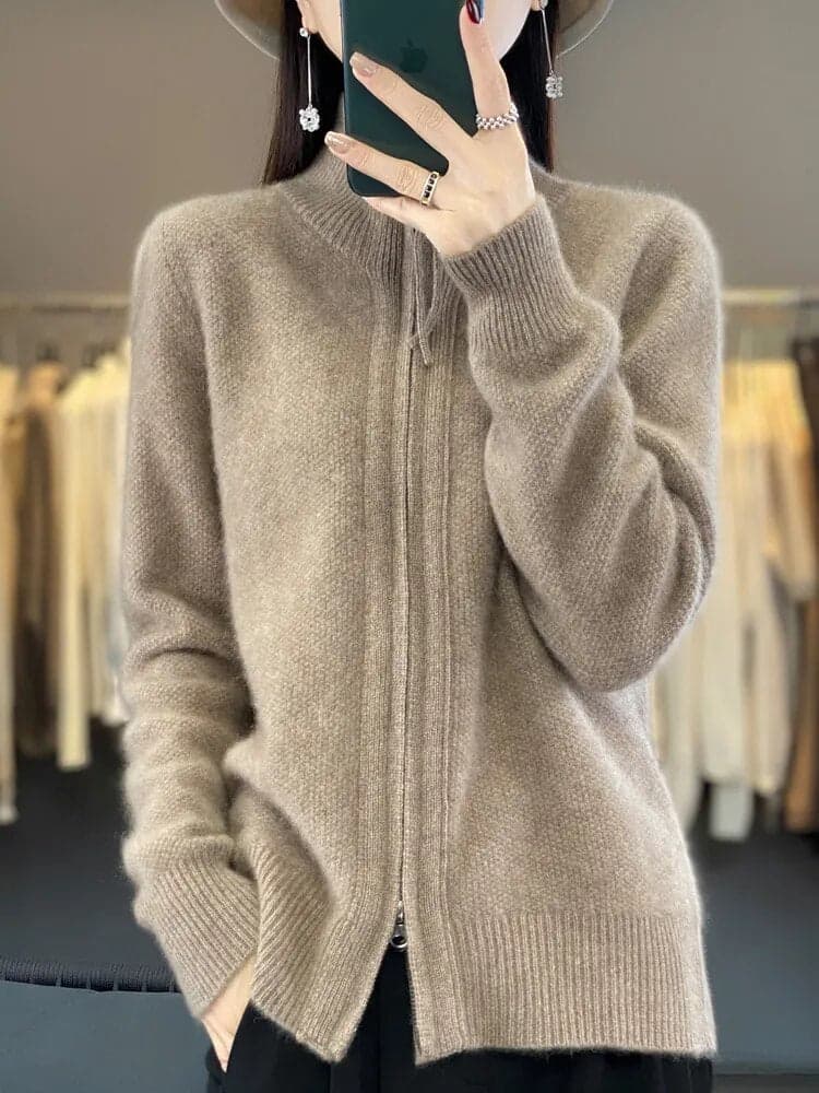 Nele | Cashmere Pullover with Zipper