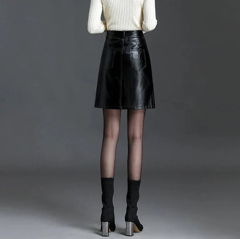 Chayenne Leather Mini Skirt