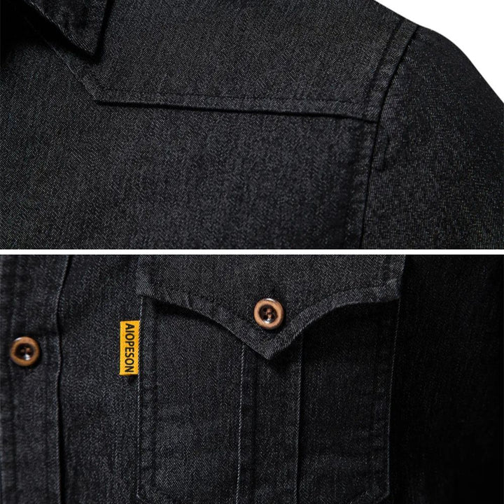 Xander | AdaptiveFit Cotton Denim Shirt: Tailored for Men