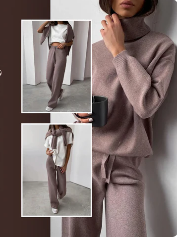 Yara | 2-piece set, sweater with turtleneck and long pants.