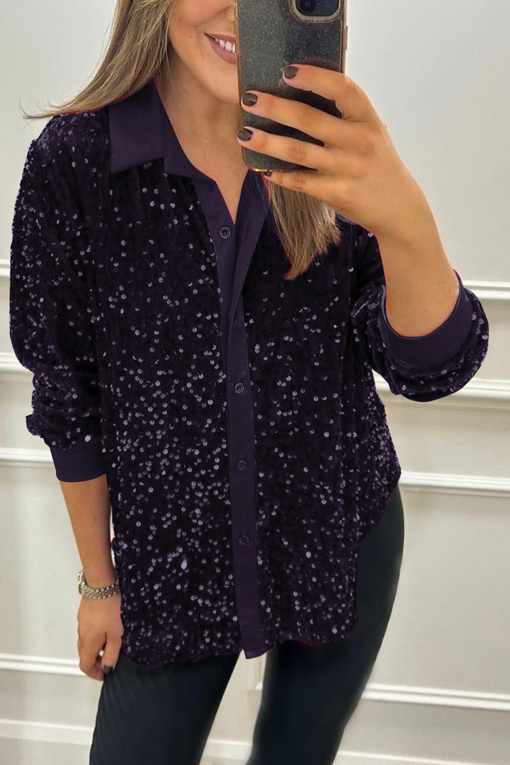 Nikki - Sparkling Blouse for the Holidays