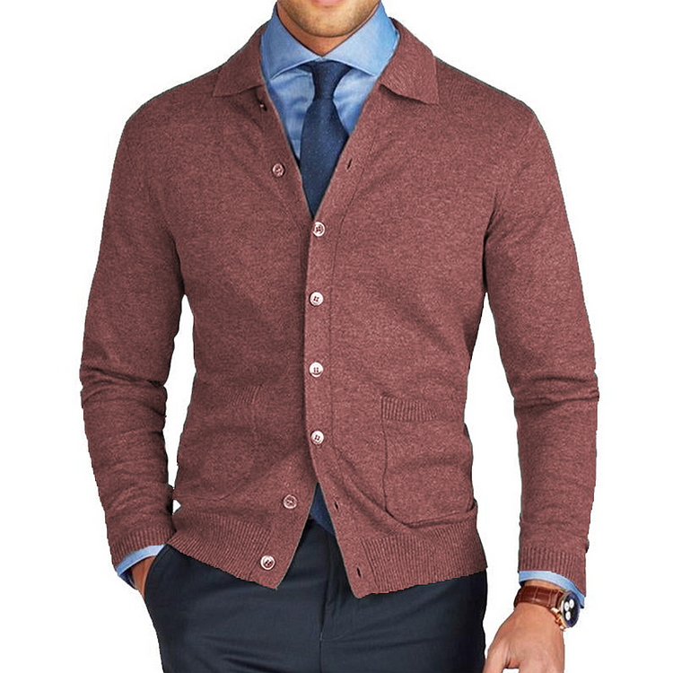 Benny – Classic Lapel Pocket Knitted Cardigan