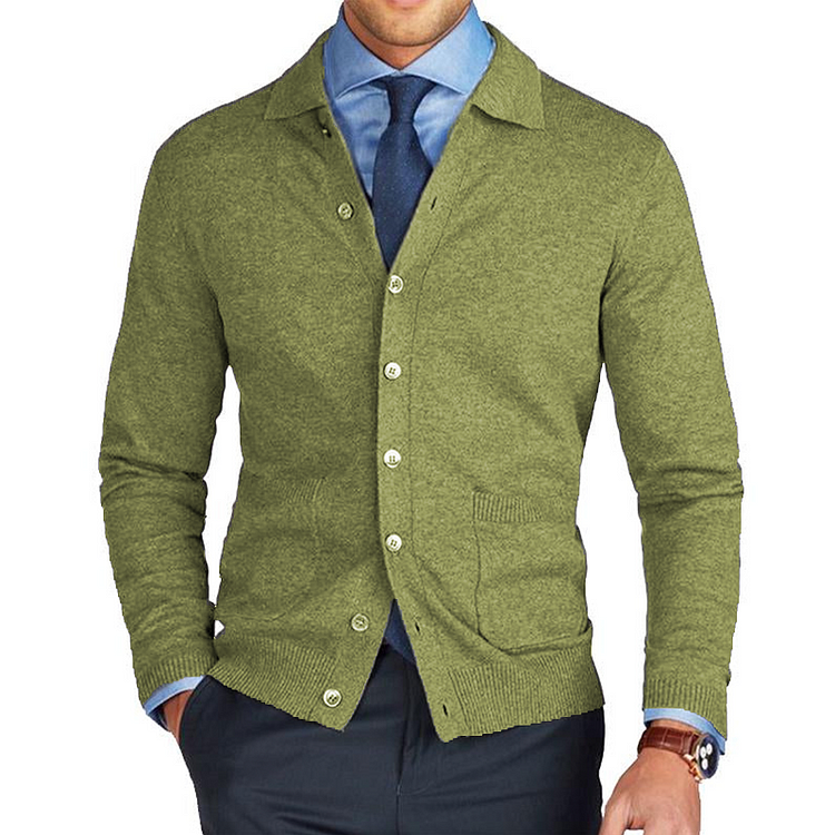 Benny – Classic Lapel Pocket Knitted Cardigan