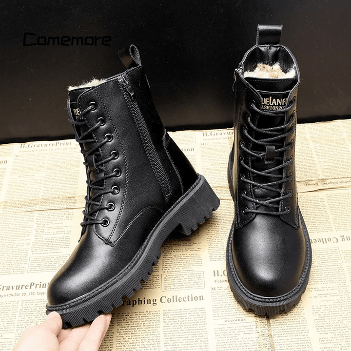 Willow - Lace-Up Winter Boots with Cozy Lining