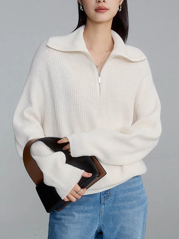 ANALEA | CASHMERE SWEATER WITH ZIPPER