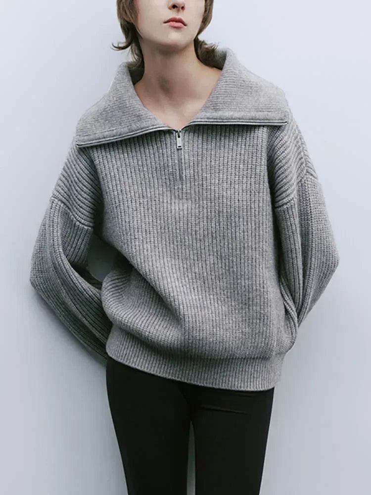 ANALEA | CASHMERE SWEATER WITH ZIPPER