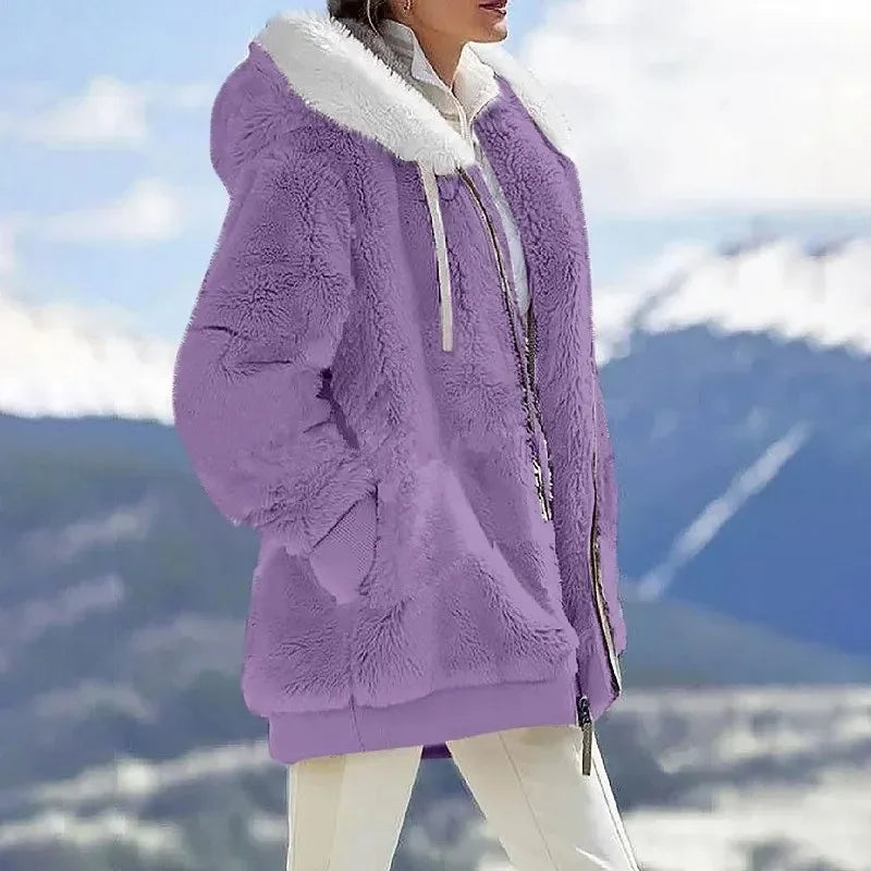 Alaska | Women's Winter Coat Jacket with Stripes